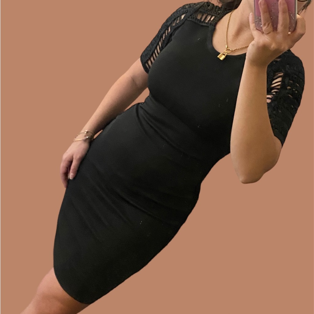 Bodycon Knitted Detail Dress